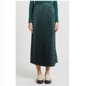 Marella Patterned Pleated MIDI  Skirt NWT